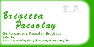 brigitta pacsolay business card
